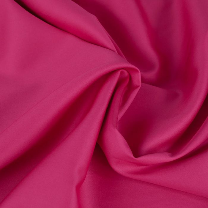 Tissu satin coton uni oeko-tex - fuchsia x 10 cm