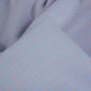 Tissu coton carreaux orange fluo - bleu lavande x 10 cm