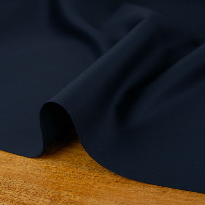 Tissu satin coton uni oeko-tex - bleu marine x 10 cm