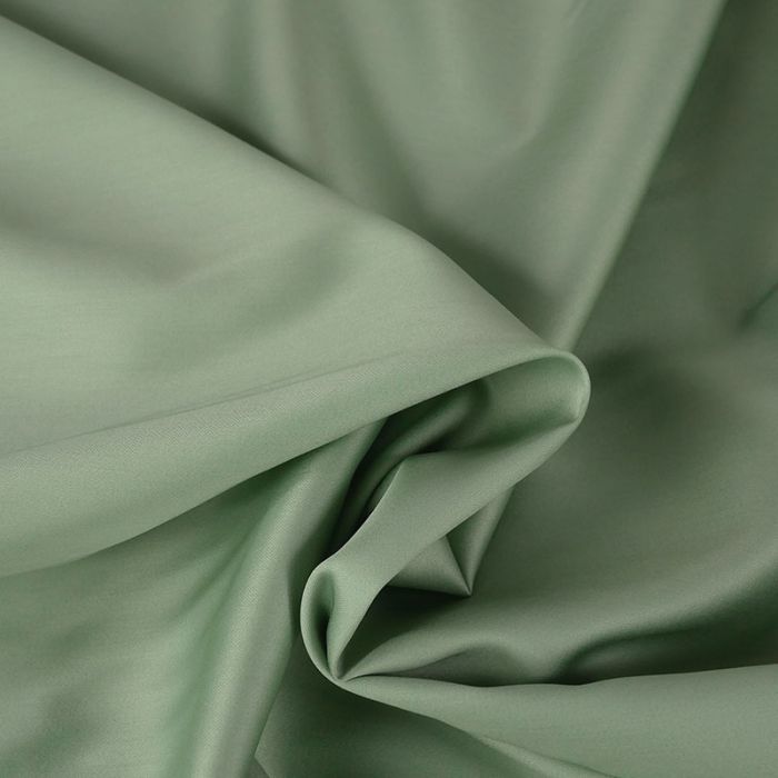 Tissu satin coton uni oeko-tex - vert sauge x 10 cm