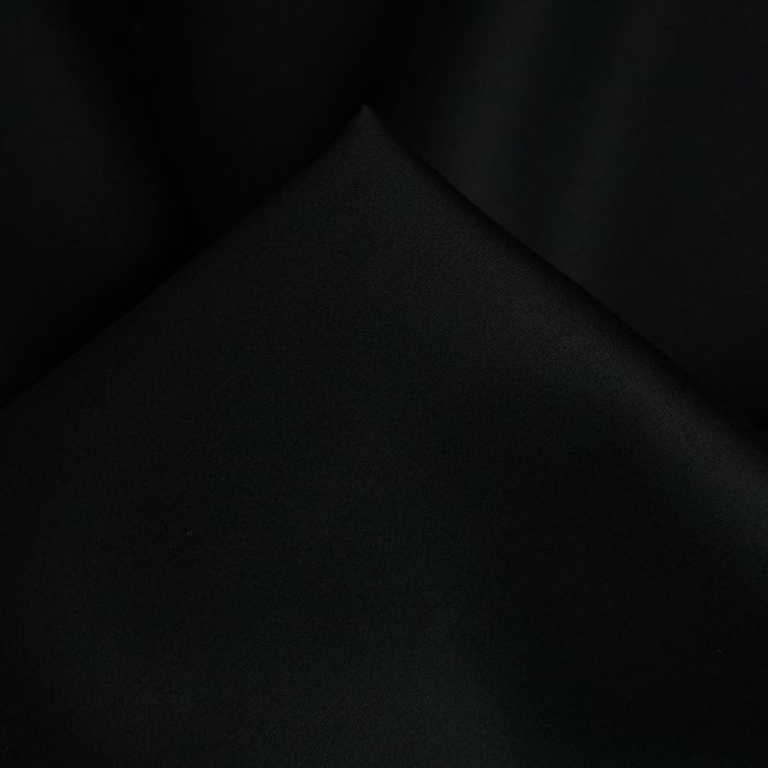 Tissu satin coton uni oeko-tex - noir x 10 cm