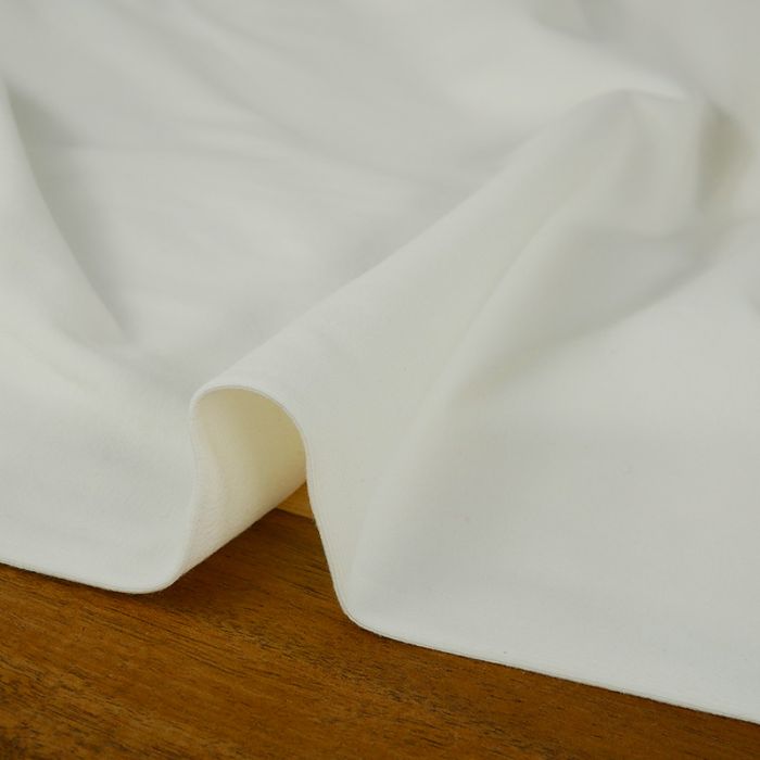 Tissu satin coton uni oeko-tex - écru x 10 cm