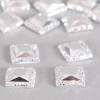 Cabochon carré à facettes 15mm cristal x1