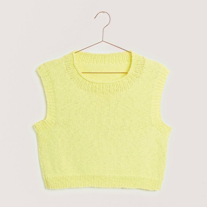 Kit tricot pull sans manches coton - Rico design