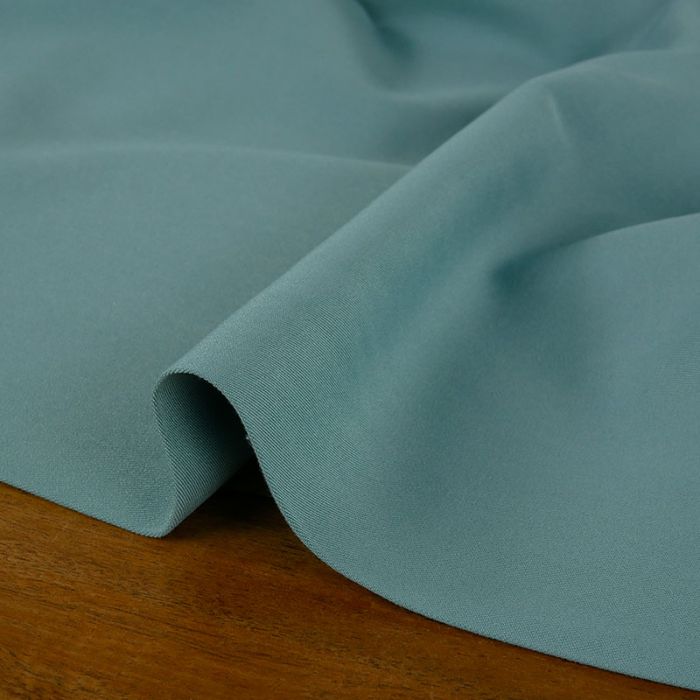 Tissu sergé de viscose uni - bleu de gris x 10 cm