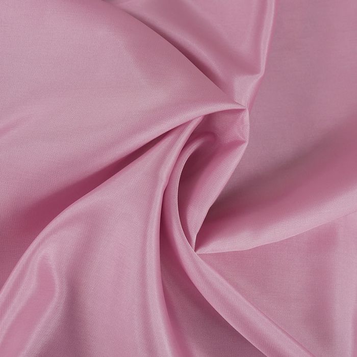 Tissu doublure satin pongé de luxe - rose x 10 cm