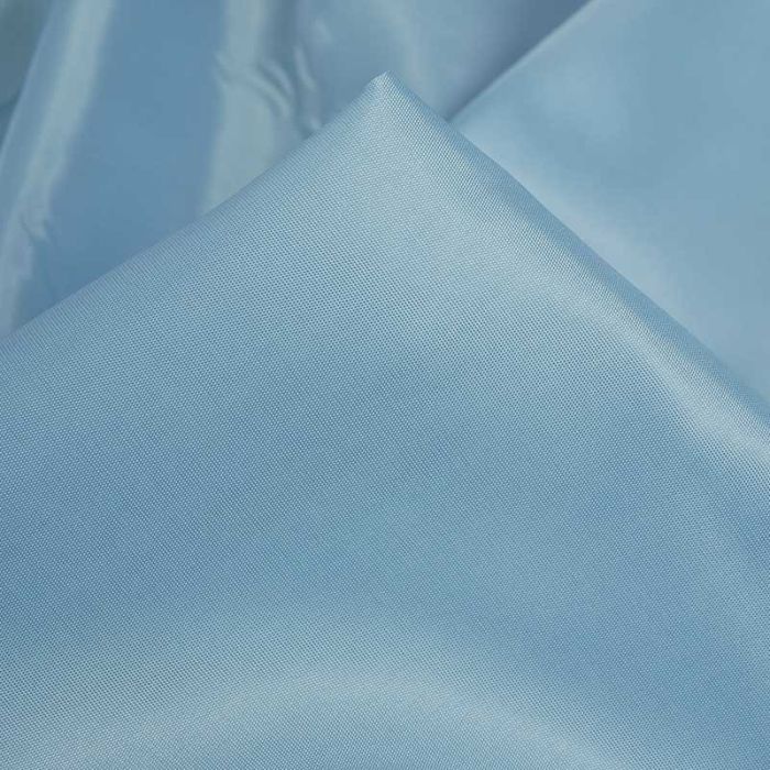 Tissu doublure satin pongé de luxe - bleu ciel x 10 cm