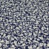 Tissu viscose fleurs Sagina - bleu marine x 10 cm