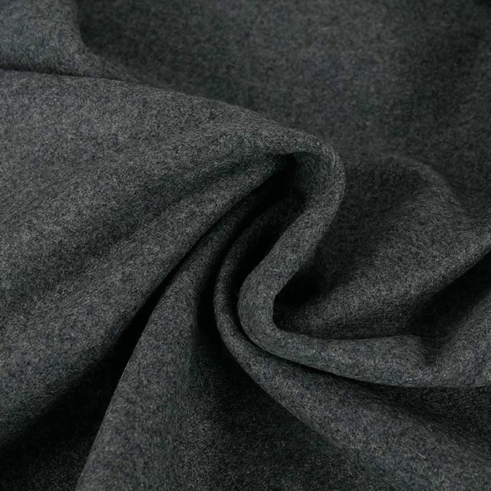 Tissu lainage fin caban chiné - gris x 10 cm