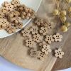 Bouton en bois fleur 12mm