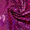 Tissu stretch lamé écailles sirène - fuchsia x 10 cm