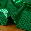 Tissu stretch lamé écailles sirène - vert x 10 cm