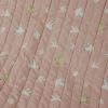 Tissu matelassé réversible oiseaux nuages - rose x 10 cm