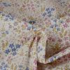 Tissu coton enduit jardin fleuri - blanc cassé x 10 cm