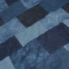 Tissu denim fin patchwork - bleu x 10 cm