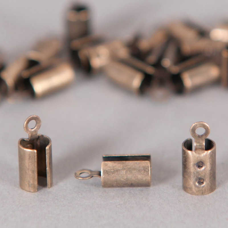 Embouts De Cordon Bronze Uxcell - 6 Pièces, 12mm / 0.47 Pouce - Pour Perles Et Tambour