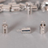 Embouts de serrage cordon argent vieilli 5mm x10