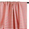 Tissu jersey coton à rayures marinière - corail x 10 cm