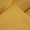 Tissu coton vichy petits carreaux - jaune x 10 cm