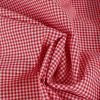 Tissu coton vichy petits carreaux - rouge x 10 cm