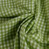 Tissu coton vichy grands carreaux - vert thé x 10 cm