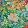Tissu bachette coton Jardins de Monet - vert x 10 cm