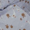Tissu matelassé réversible motifs oies - bleu lavande x 10 cm