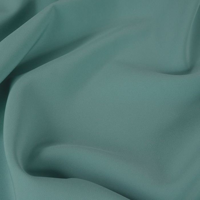 Tissu crêpe stretch polyester uni - vert d'eau x 10 cm
