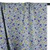 Tissu jersey fin fleurs Jollia - bleu x 10 cm
