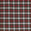 Tissu fin tartan coton haute couture - rouge x 10 cm