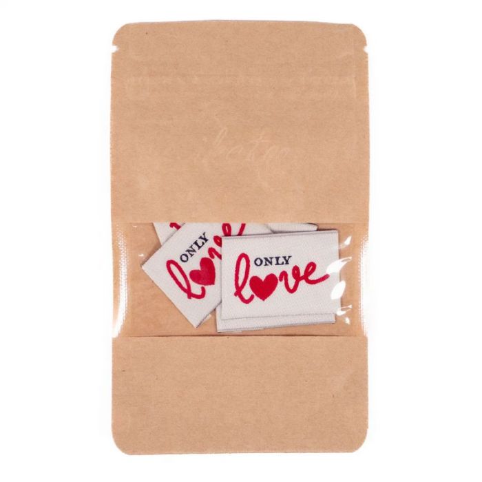 Etiquettes vêtement à coudre Ikatee  - Only love x 5