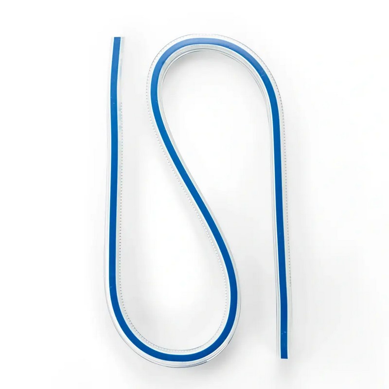 Règle Flexible De Courbe Pour Dessin, Couture, Bois - Plastique Souple, Graduée - Outil De Mesure Pour Formes Arrondies - 11