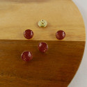 Bouton de bottine à paillettes - terracotta x1