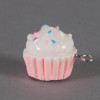 Breloque Cupcake vermicelles colorés x1