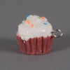 Breloque Cupcake vermicelles - marron x1