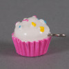 Breloque Cupcake vermicelles - rose fuchsia x1