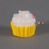 Breloque Cupcake vermicelles - jaune x1