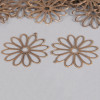 Pendentif filigrane fleurs ronde 48mm bronze x1