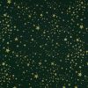 Tissu popeline de coton étoiles de Noël - vert foncé x 10 cm