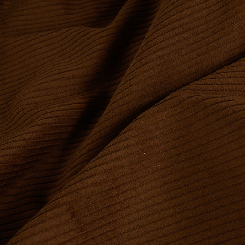 Tissu Velours à Côtes Marron Muscade - 50 Cm X 150 Cm - Coton - Neuf
