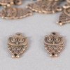 Breloque hiboux 18mm bronze x1