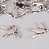 Breloque oiseaux 17mm argent vieilli x1