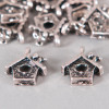 Breloque cabane à oiseaux 16mm argent vieilli x1
