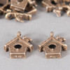 Breloque cabane à oiseaux 16mm bronze x1