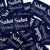 Etiquette vêtement à coudre Salut beauté - marine x 1