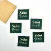 Etiquette vêtement à coudre Salut beauté - Kaki x 1