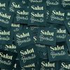 Etiquette vêtement à coudre Salut beauté - Kaki x 1