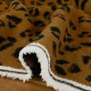 Tissu fausse fourrure léopard - camel x 10 cm