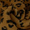 Tissu fausse fourrure léopard - camel x 10 cm
