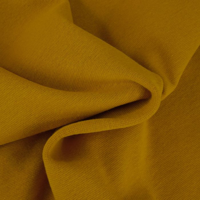 Bord-côte tubulaire uni oeko-tex - ocre x 10 cm